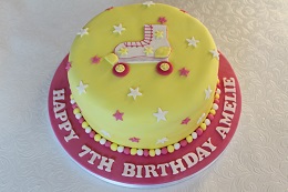 roller skating birthday cake
